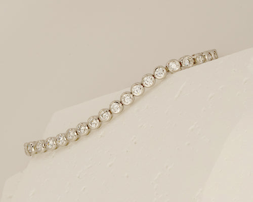Tennis Rivière Bracelet Bezel Setting ⋅ Solid Sterling Silver ⋅ Limited Edition