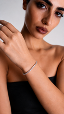 Rivière tennis bracelet, thin