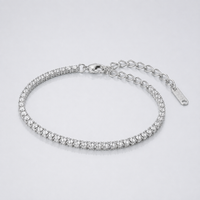 Rivière tennis bracelet, thin