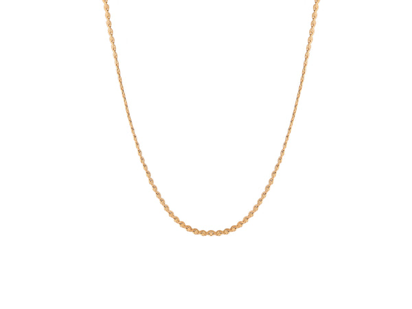 Allure Chain necklace in 18k real gold on stainless steel, on a white background, showing the 2.5mm width and modern link design.