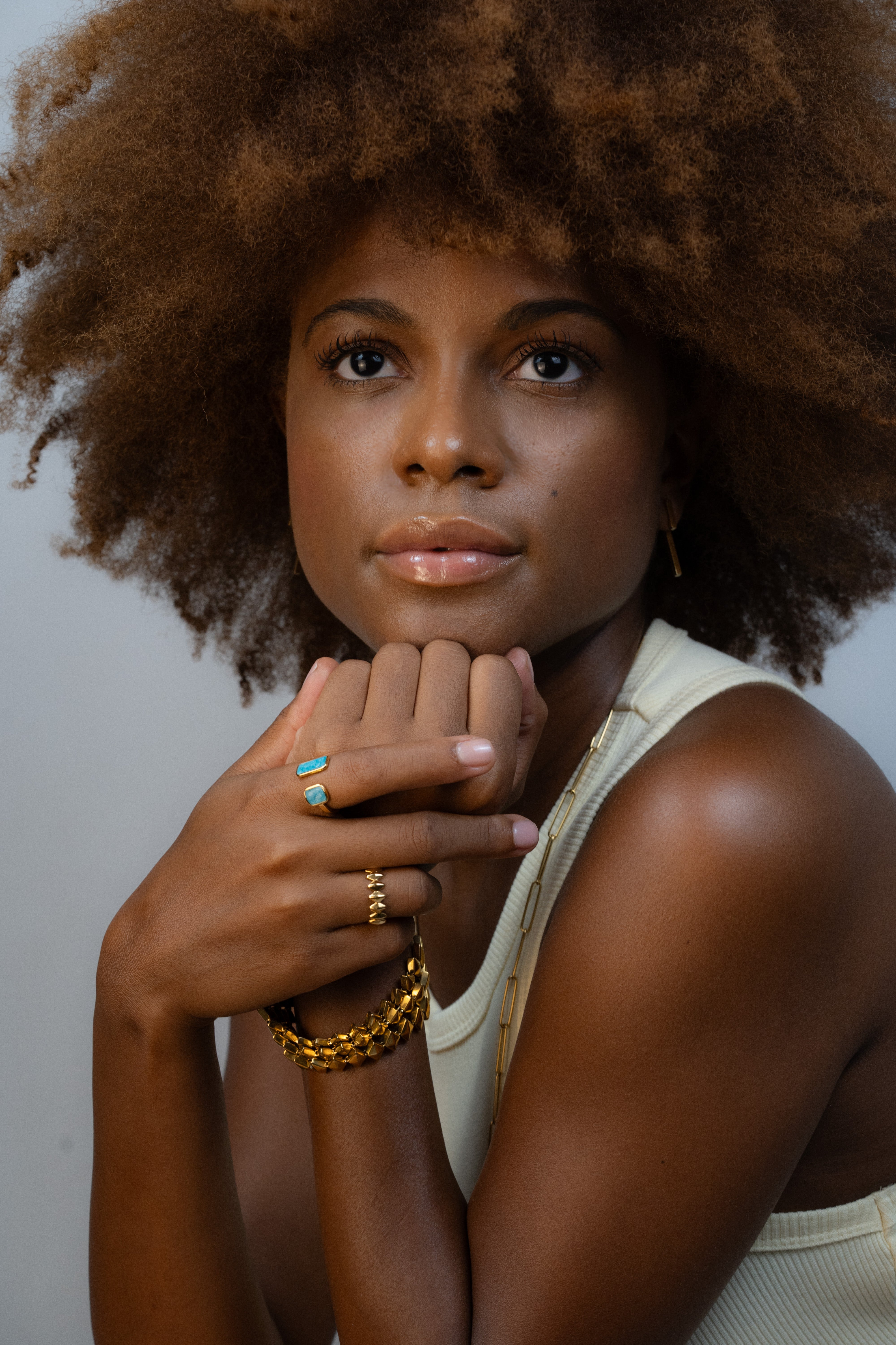 NEW | Blue Enamel Open Ring | Adjustable Size