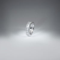 NEW | Sterling Silver Baguette Eternity Ring – Triple Row Brilliants