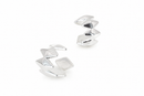 Edgy Earcuffs, Silver, 1 pair, designed by Rebeca Sá