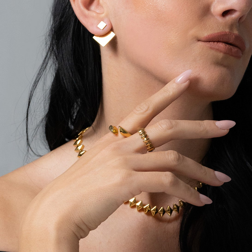 Open Gold Ring, Adjustable Size