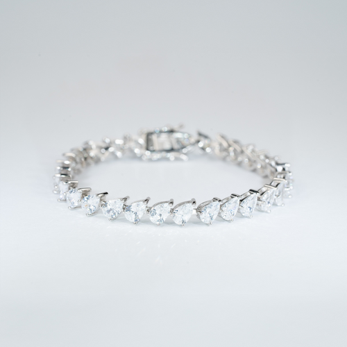 Tennis Rivière Pear Cut Bracelet ⋅ Sterling Silver