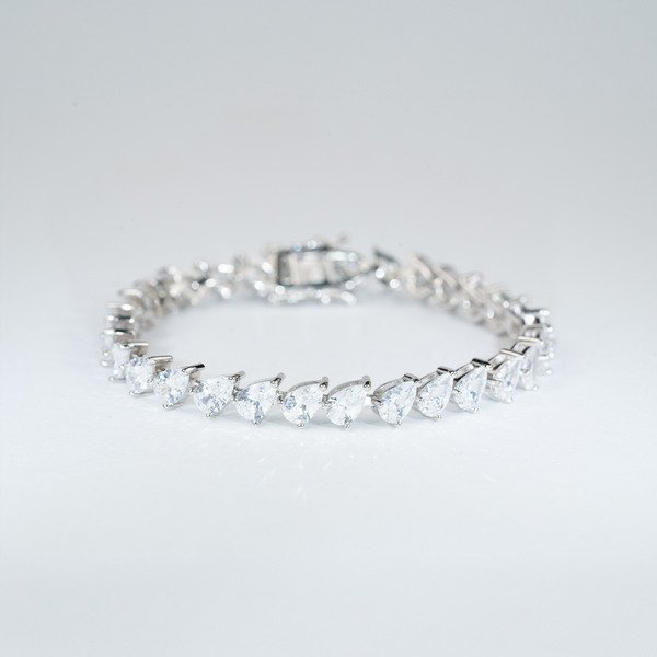 Tennis Rivière Pear Cut Bracelet ⋅ Sterling Silver
