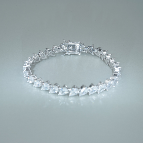 Tennis Rivière Pear Cut Bracelet ⋅ Sterling Silver